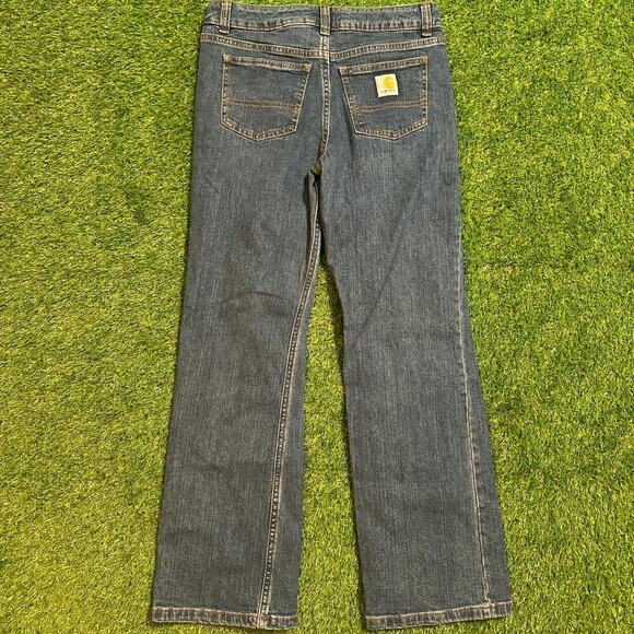 Vintage Carhartt Women's Jeans - Dark Wash - Picture 5 of 6
